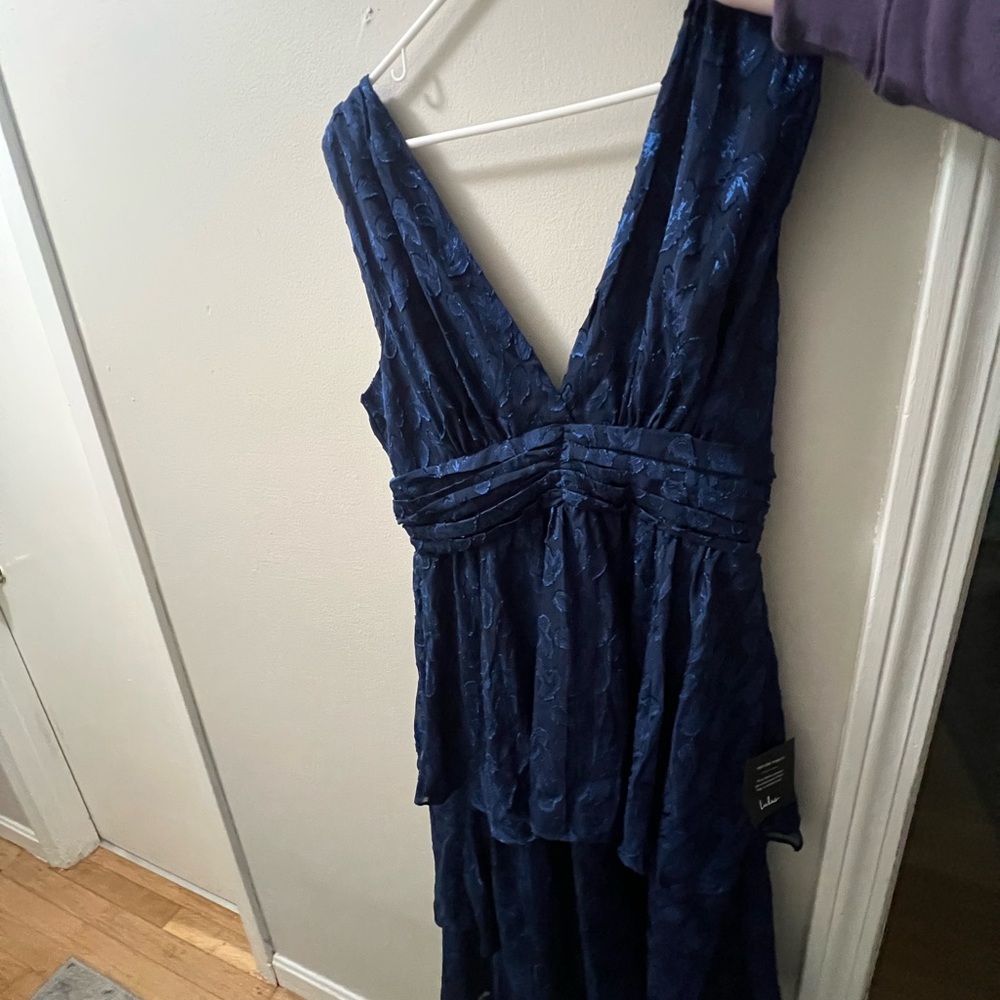 Lulu's Navy Blue Midi Dress